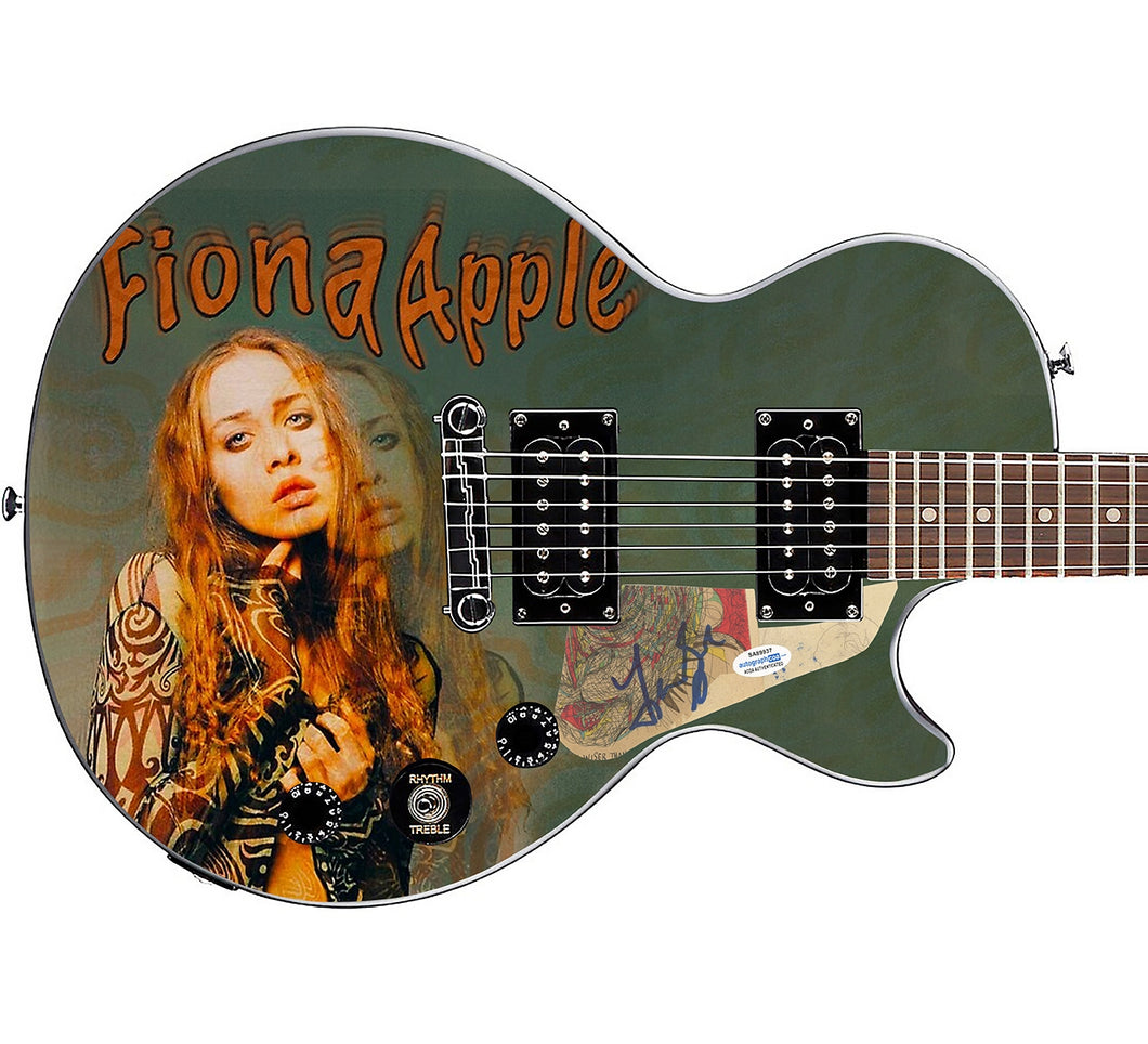 Fionna Apple Autographed Gibson Epiphone Les Paul Photo Graphics Guitar ACOA