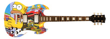 Load image into Gallery viewer, Matt Groening Autographed The Simpsons Custom Photo Graphics Guitar ACOA ACOA
