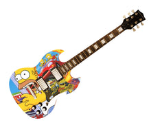 Load image into Gallery viewer, Matt Groening Autographed The Simpsons Custom Photo Graphics Guitar ACOA ACOA
