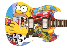 Load image into Gallery viewer, Matt Groening Autographed The Simpsons Custom Photo Graphics Guitar ACOA
