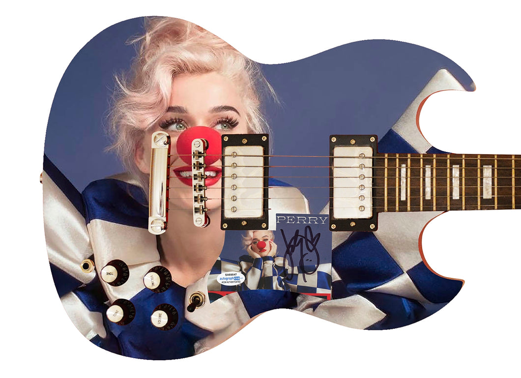 Katy Perry Autographed Signed Smile Custom Photo Graphics Guitar ACOA