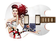 Katy Perry Smile Autographed Signed Custom Photo Graphics Guitar ACOA