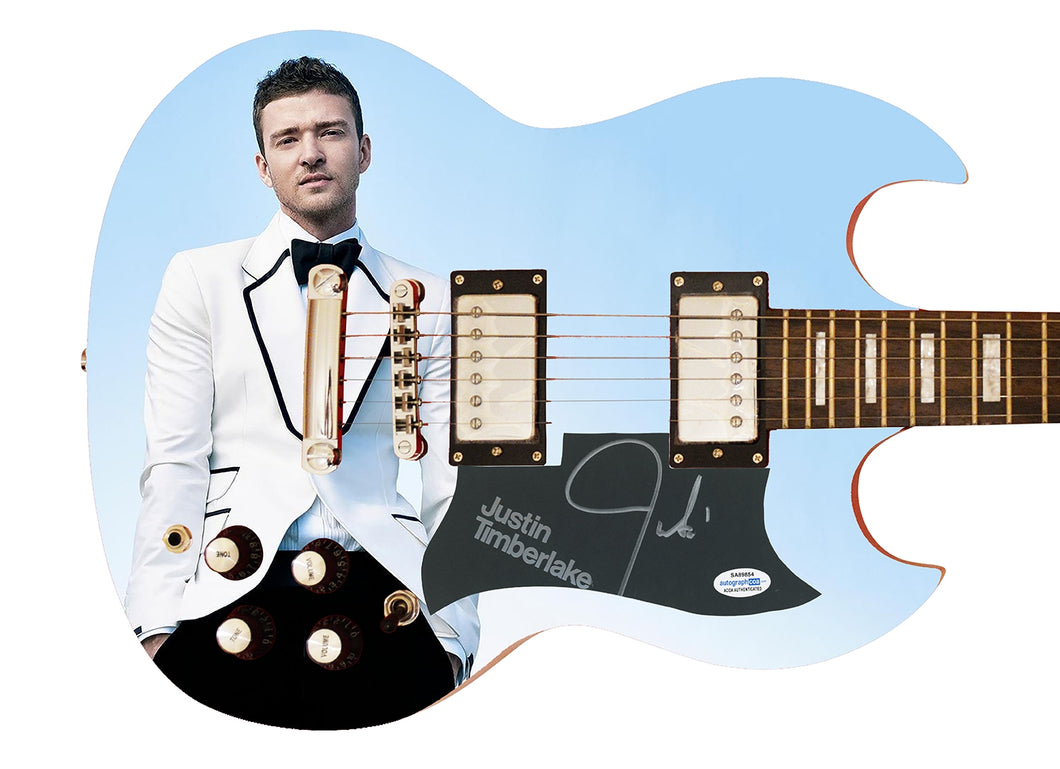 Justin Timberlake Autographed Signed Custom Photo Graphics Guitar ACOA