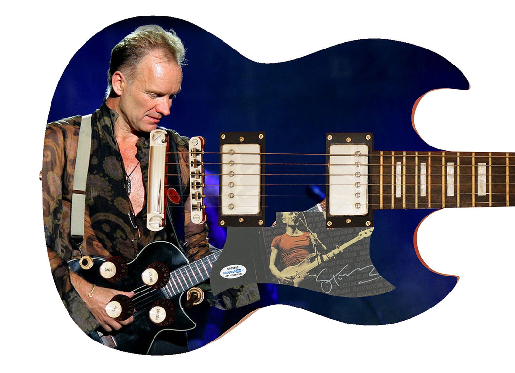 Sting Autographed Signed Custom Photo Graphics Guitar