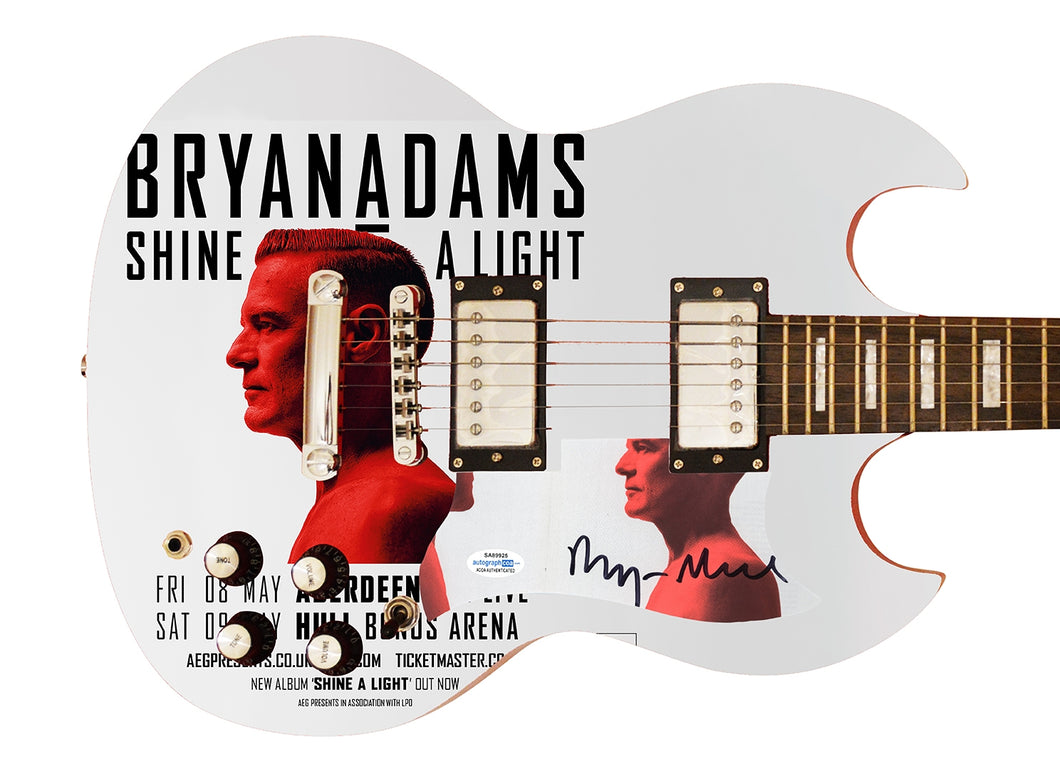 Bryan Adams Shine A Light Autographed Signed Custom Photo Graphics Guitar ACOA