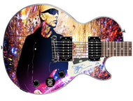 Joe Satriani Autographed Gibson Epiphone Les Paul Photo Graphics Guitar ACOA