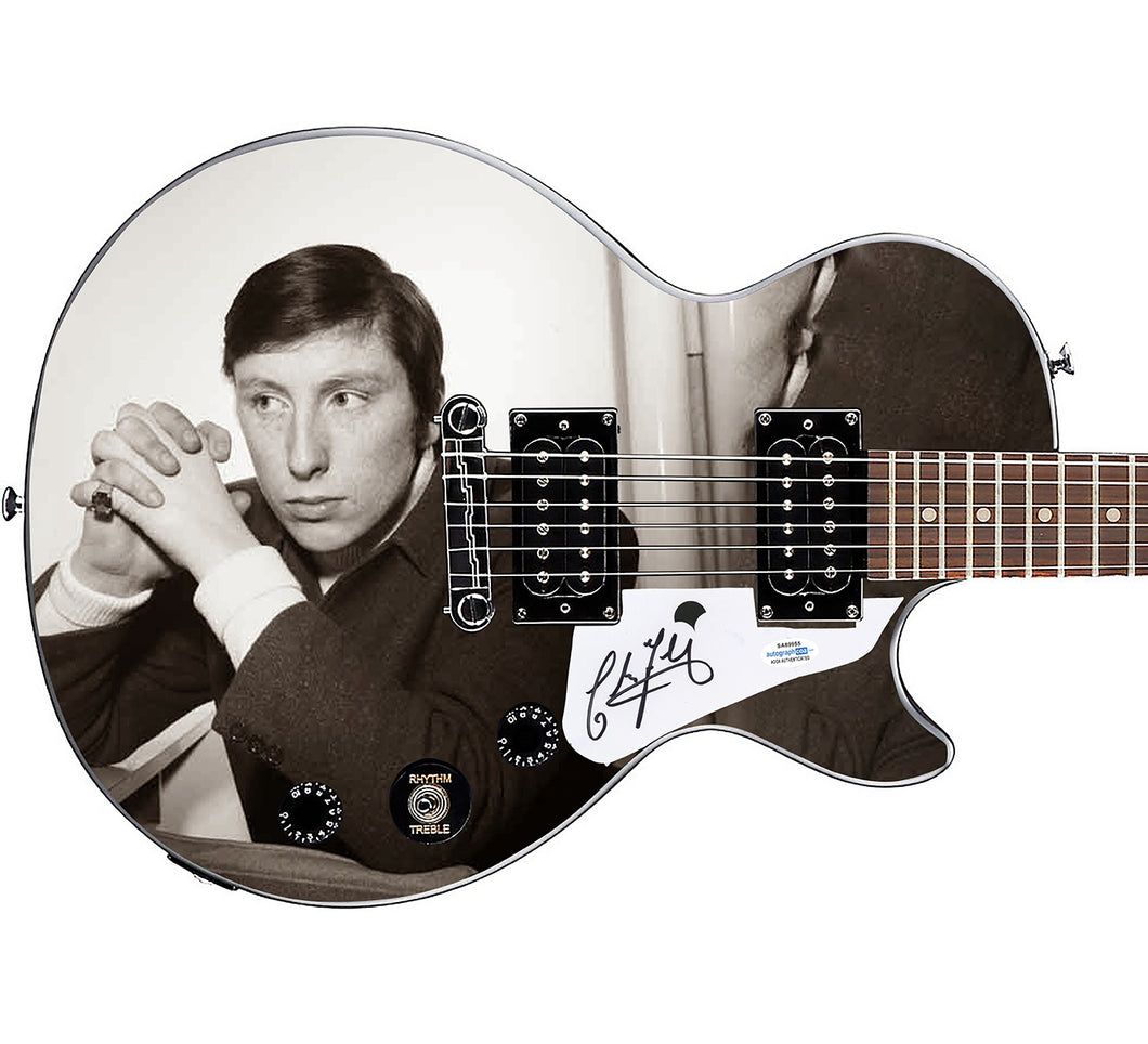 Chris Farlowe Autographed Gibson Epiphone Les Paul Photo Graphics Guitar ACOA