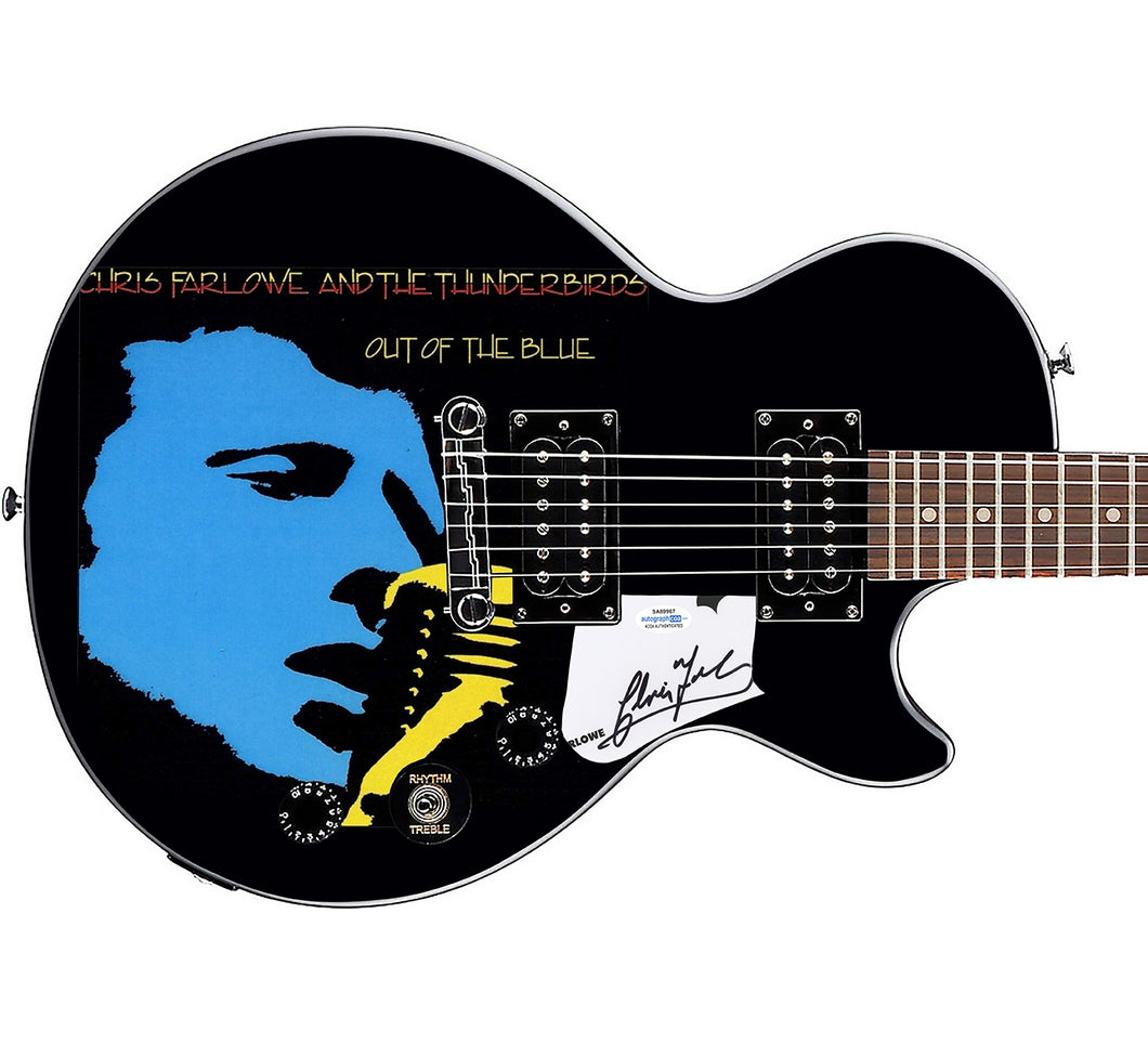 Chris Farlowe Autographed Gibson Epiphone Les Paul Photo Graphics Guitar ACOA