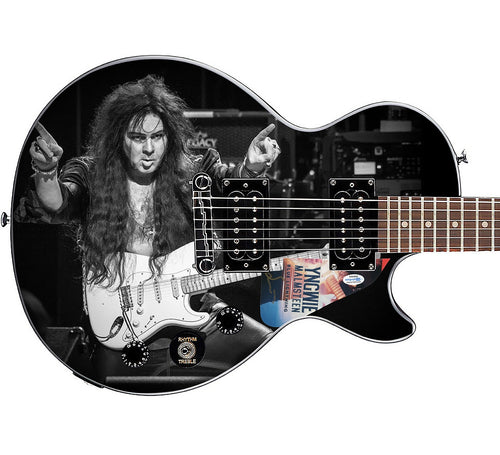 Yngwie Malmsteen Autographed Gibson Epiphone Les Paul Photo Graphics Guitar ACOA