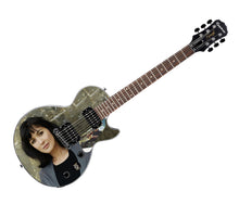 Load image into Gallery viewer, Polly Samson Autographed Gibson Epiphone Les Paul Photo Graphics Guitar ACOA
