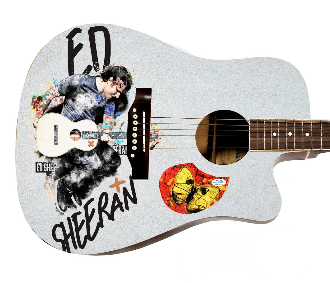 Ed Sheeran Autographed Signed Custom Graphics Photo Guitar