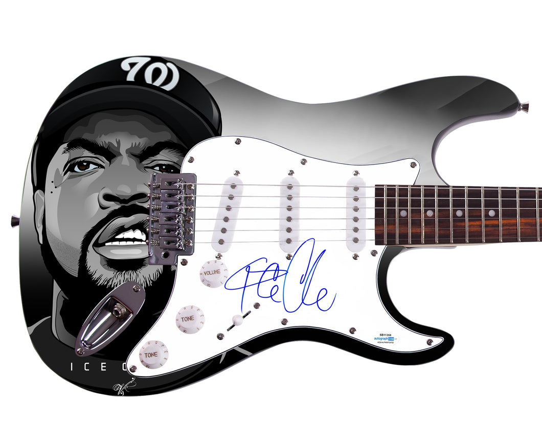 Ice Cube Autographed Signed Custom Graphics Guitar NWA