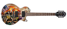 Load image into Gallery viewer, Ted Nugent USA Flag Autographed Custom Graphics Gibson Epiphone Guitar ACOA
