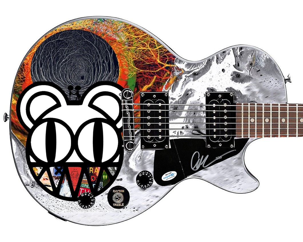 Radiohead Ed O'Brien Autographed Custom Graphics Gibson Epiphone Guitar