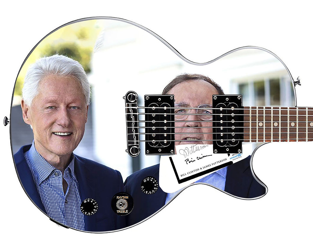 President Bill Clinton James Patterson Signed Graphics Gibson Epiphone Guitar