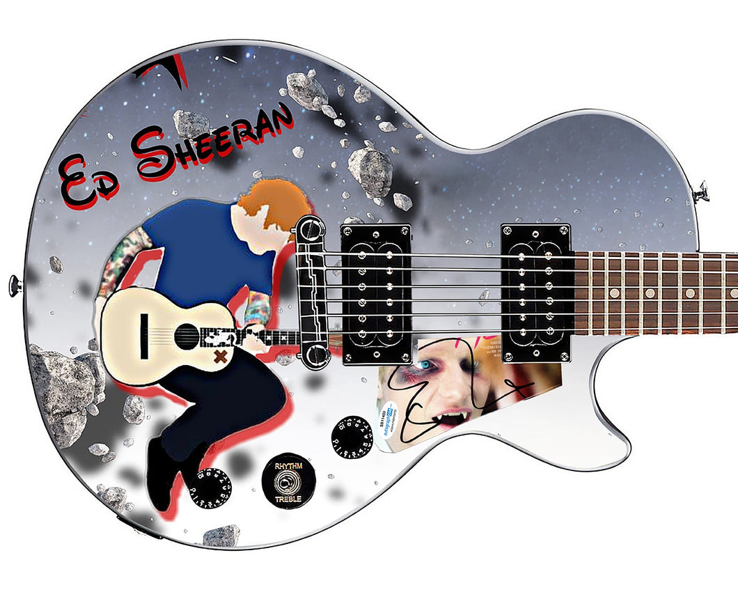 Ed Sheeran Autographed Custom Graphics Gibson Epiphone Guitar