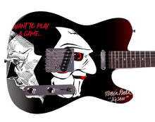 Load image into Gallery viewer, Tobin Bell Saw Jigsaw Movie Autographed Custom Graphics Guitar

