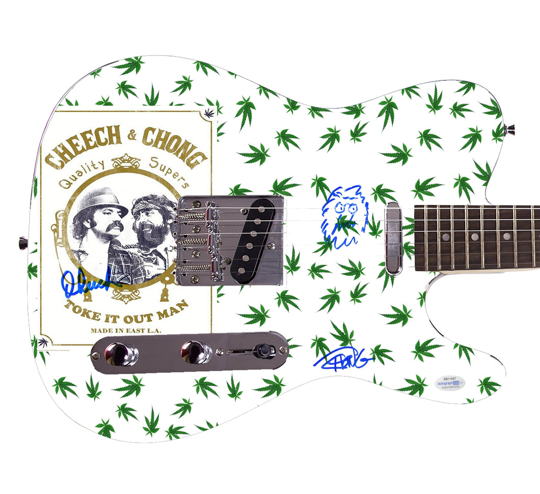 Cheech And Chong Up In Smoke Still Smoking Graphics Photo Poster Signed Guitar