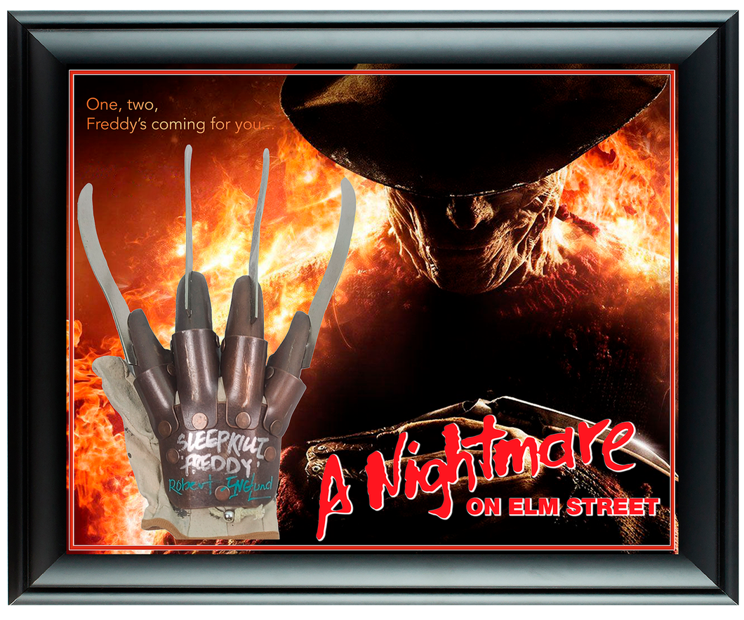 Robert Englund Autographed Nightmare On Elm St Framed Glove Exact Proof