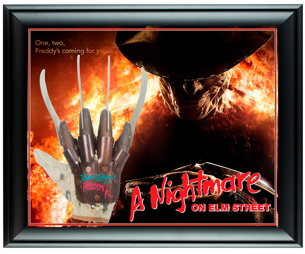 Robert Englund Autographed Nightmare On Elm St Framed Glove Exact Proof