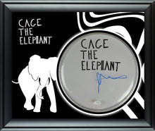 Load image into Gallery viewer, Cage The Elephant Matt Shultz Signed Custom Framed Drum Head Display
