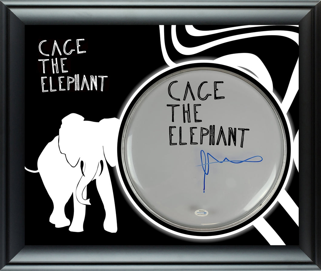 Cage The Elephant Matt Shultz Signed Custom Framed Drum Head Display
