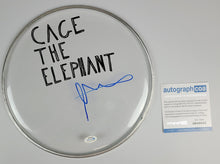 Load image into Gallery viewer, Cage The Elephant Matt Shultz Signed Custom Framed Drum Head Display ACOA
