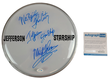 Load image into Gallery viewer, Jefferson Starship Mickey Thomas Signed 12 Inch Clear Drum Head Drumhead
