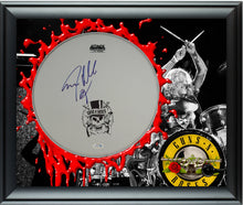 Load image into Gallery viewer, Guns N Roses Steven Adler Autographed Signed Custom Framed Drum Head Display
