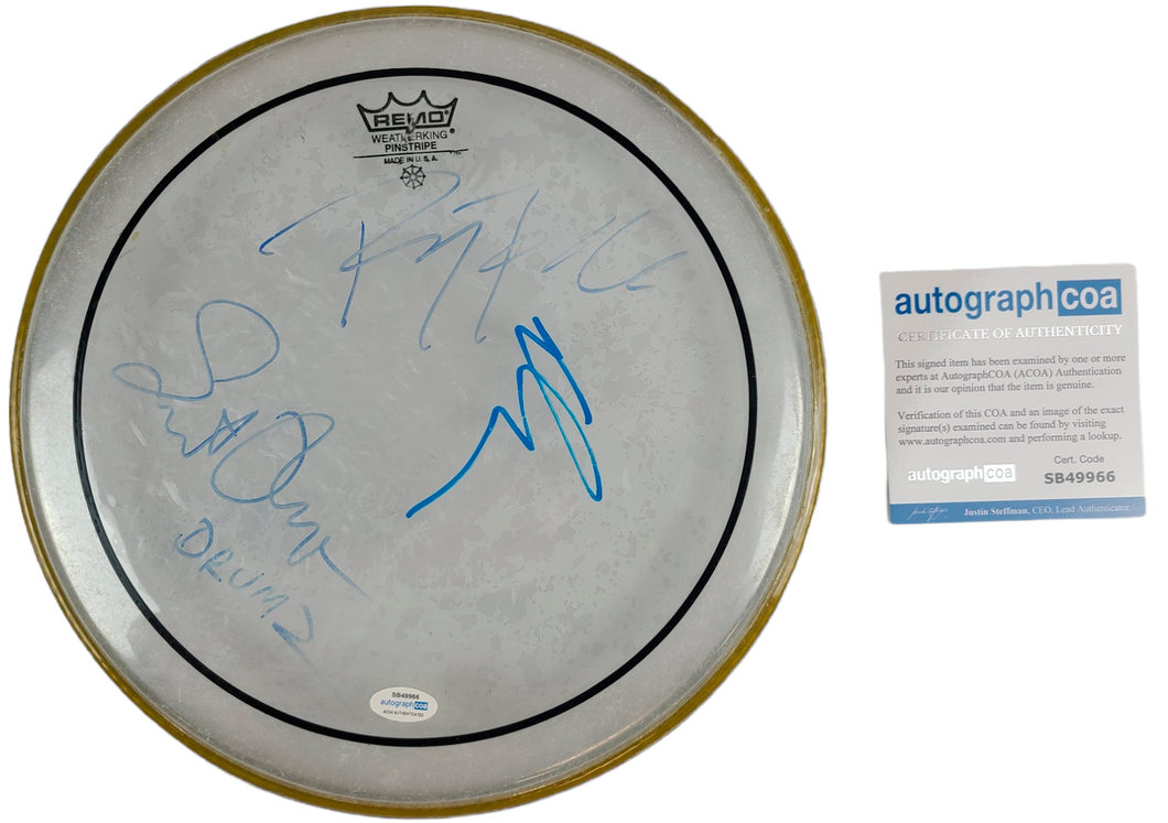 Jane's Addiction Autographed Concert Used 12 Inch Drum Head Drumhead