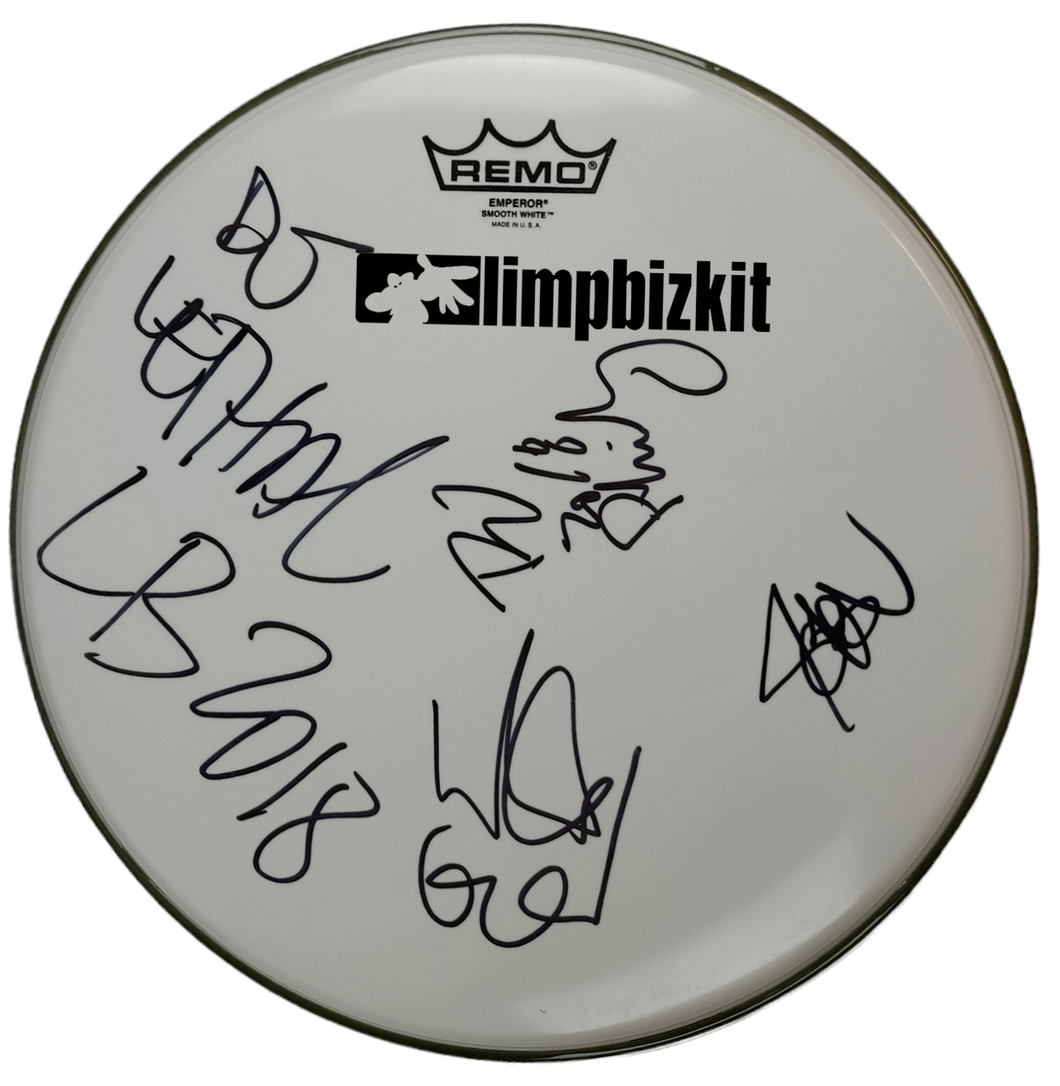Limp Bizkit Autographed 12 Inch Drum Head Drumhead