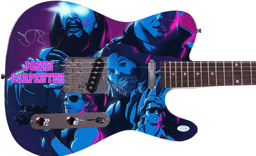 John Carpenter Autographed Custom Graphics Photo Guitar