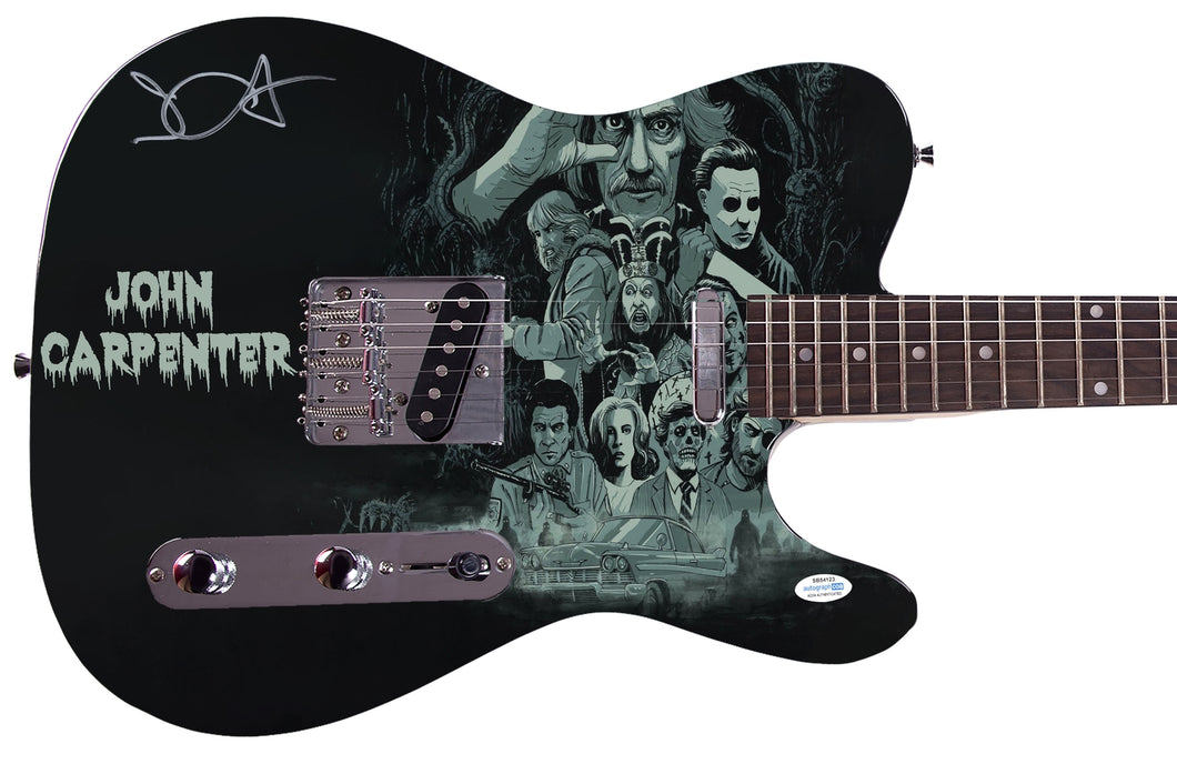 John Carpenter Autographed Custom Graphics Photo Guitar