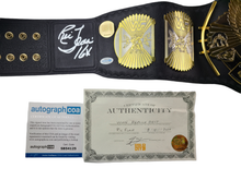 Load image into Gallery viewer, Ric Flair Autographed World Championship Winged Eagle Metal Leather Belt
