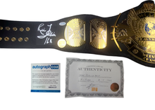 Load image into Gallery viewer, Ric Flair Autographed World Championship Winged Eagle Metal Leather Belt ACOA
