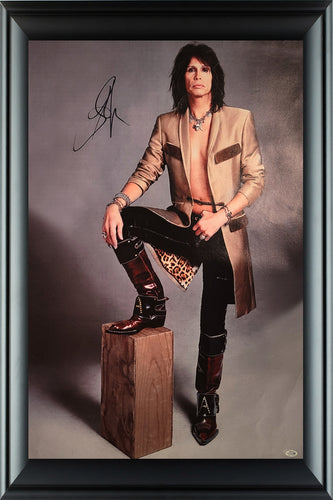 Aerosmith Steven Tyler Signed Debonair Framed 24x36 Canvas Photo Video Proof
