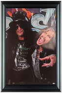 Aerosmith Steven Tyler Signed w Slash Framed 24x36 Canvas Photo Print