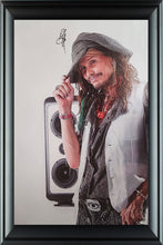 Load image into Gallery viewer, Aerosmith Steven Tyler Signed Tilting Hat Framed 24x36 Canvas Photo Print
