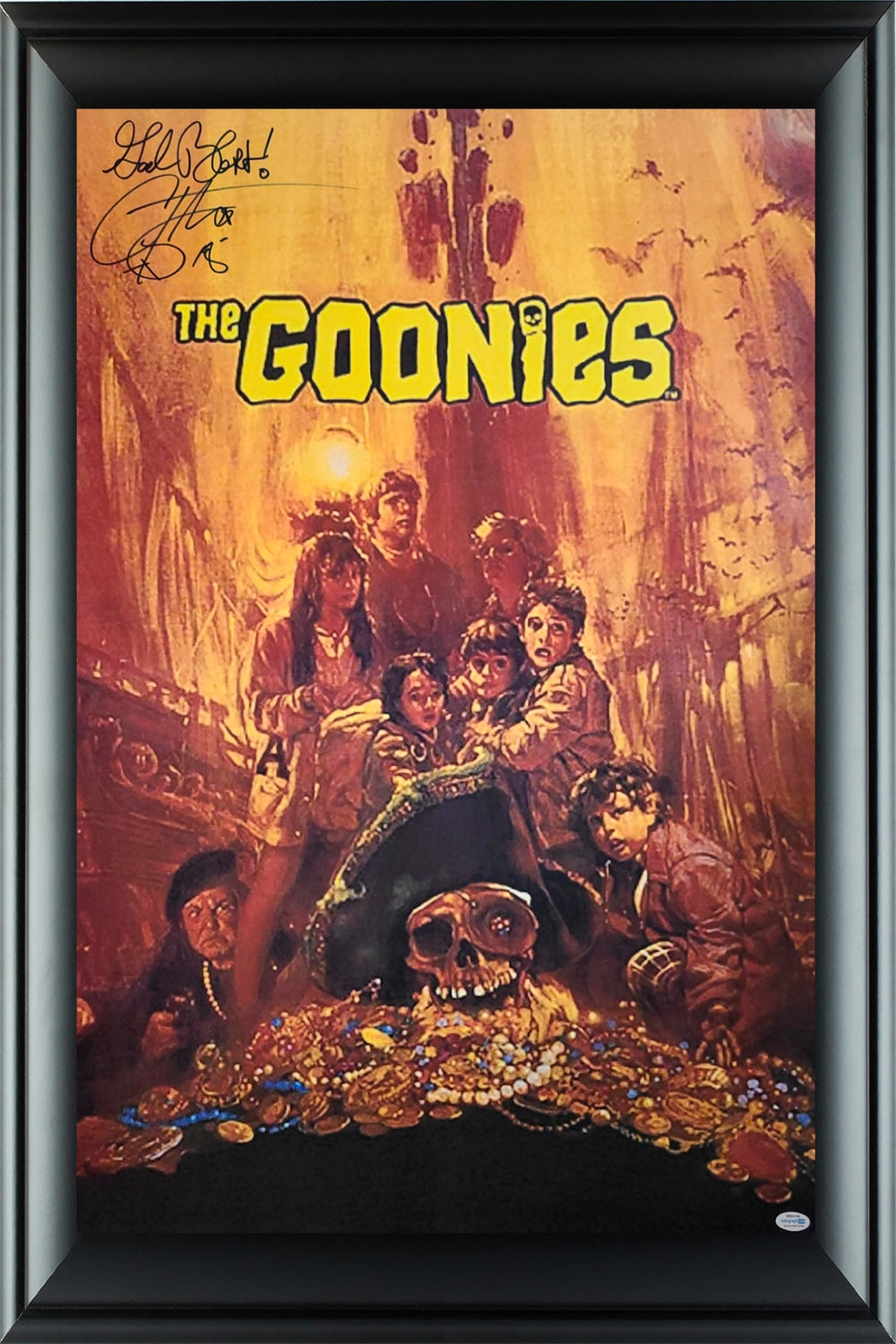 Corey Feldman The Goonies Autographed Framed 24x36 Poster ACOA Exact Proof