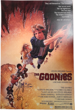 Load image into Gallery viewer, Jeff Cohen Autographed The Goonies Chunk 27x40 Movie Poster ACOA
