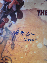 Load image into Gallery viewer, Jeff Cohen Autographed The Goonies Chunk 27x40 Movie Poster Exact Proof ACOA
