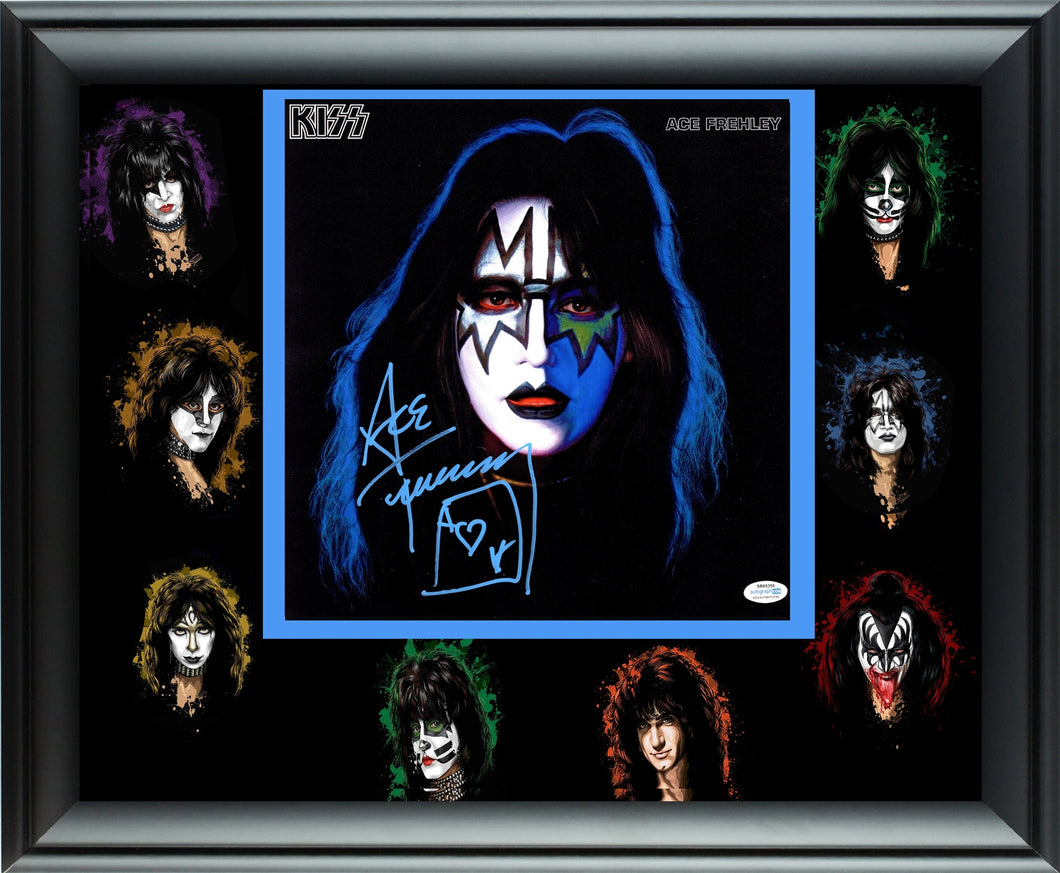 KISS Ace Frehley Signed Framed 20x25 Solo Album Photo Display Exact Proof