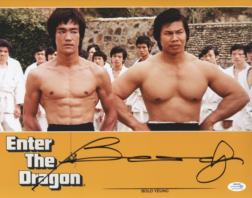 Bolo Yeung Autographed 12x18 Enter The Dragon Bruce Lee Poster Exact Proof