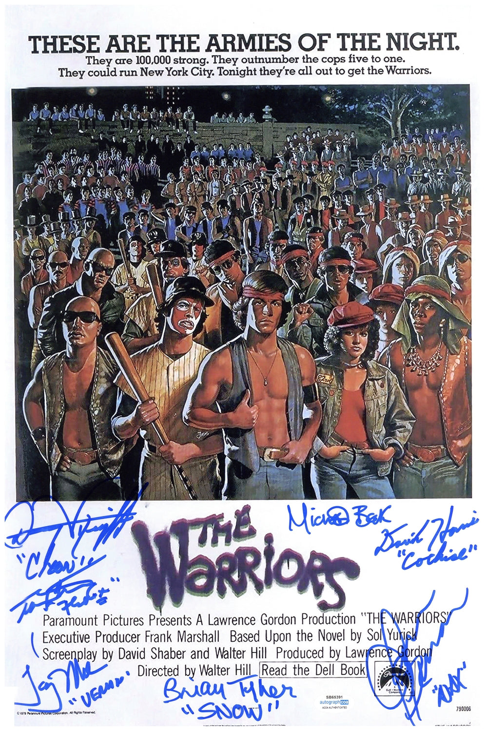 The Warriors Cast Autographed 12x18 Poster Photo Exact Proof