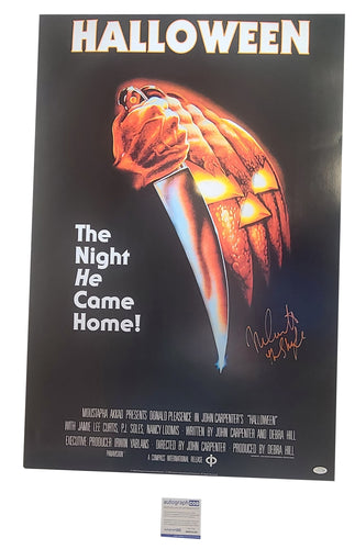 Nick Castle Autographed Halloween Michael Myers 24x36 Poster Exact Proof