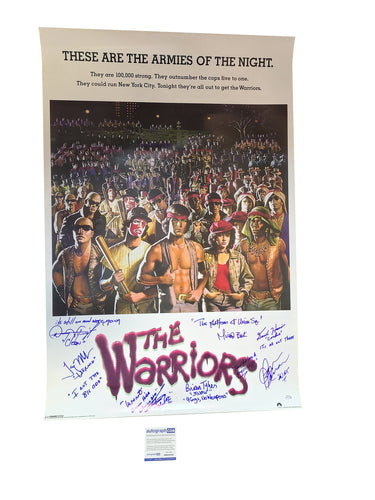 The Warriors Movie Cast Autographed Movie Poster w Quotes Exact Proof