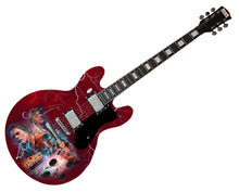 Load image into Gallery viewer, Michael J. Fox Autographed Back To The Future Photo Graphics Guitar ACOA
