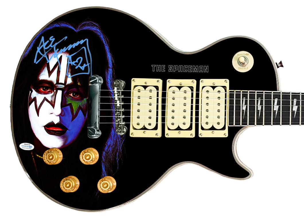 KISS Ace Frehley Autographed Custom Graphics Photo Guitar Exact Video Proof