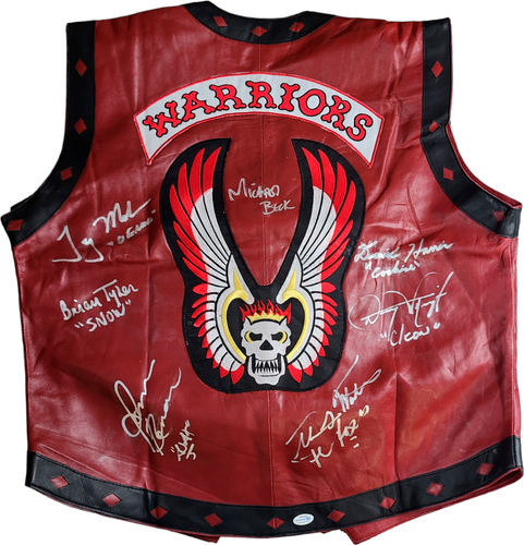 The Warriors Movie Cast Autographed Leather Vest Exact Proof