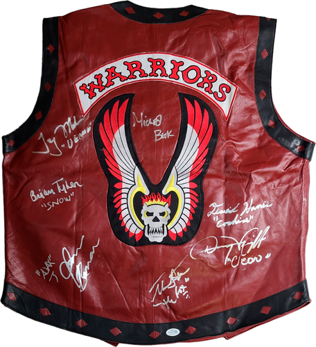 The Warriors Movie Cast Autographed Leather Vest Exact Proof